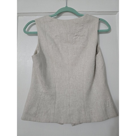 Lillie Rubin Linen Blend Vest Capri Pant Set Size 4 - Picture 4 of 10